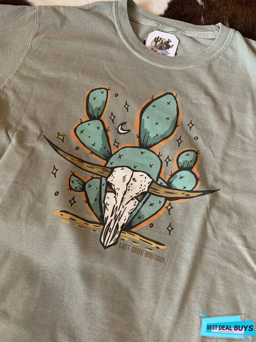 Plants Short Sleeve Shift Cotton-Blend T-shirt