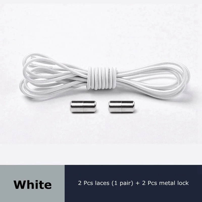 Elastic No Tie Shoelaces Semicircle Shoe Laces For Kids and Adult Sneakers Shoelace Quick Lazy Metal Lock Laces Shoe Strings
