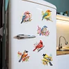 (US Local)6Pcs Acrylic Bird Diamond Painting Art Fridge Magnet for Car Mailbox Decor