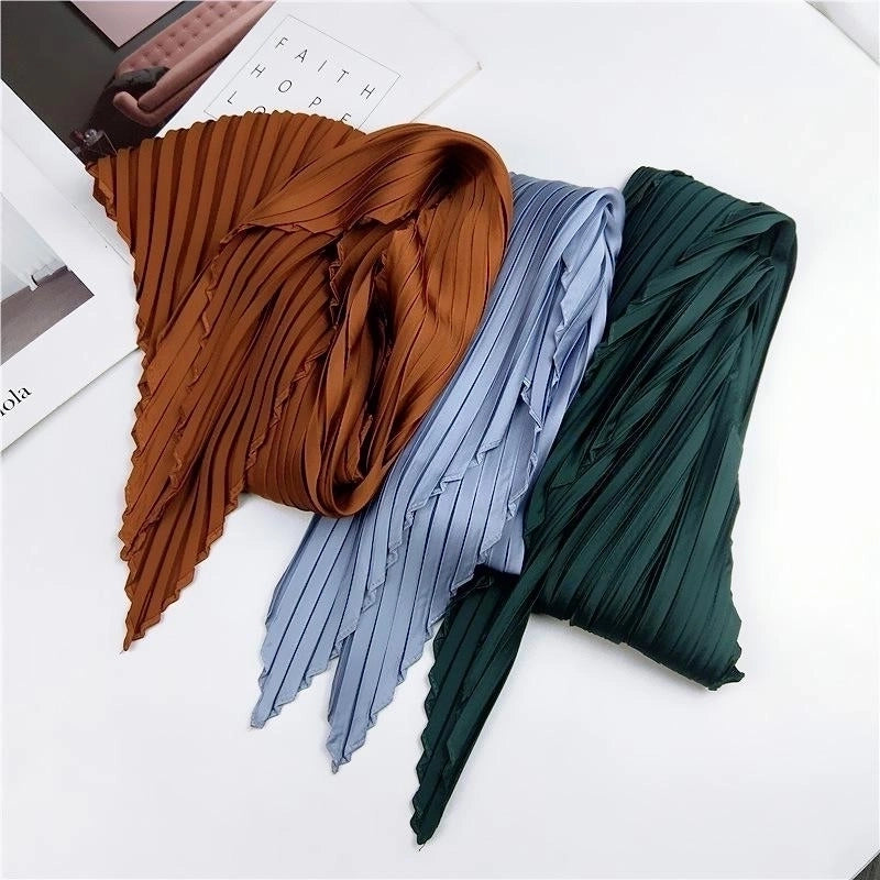 Unisex Sweet Solid Color Silk Silk Scarf