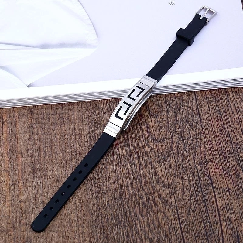 Stainless Steel Bracelet New Gift Men’s Specialty Jewelry Personality Creative Silicone Bracelet