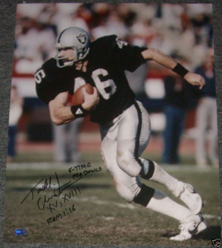 Todd Christensen Signed Raiders 16x20 Photo Poster painting PSA/DNA COA Super Bowl XV XVIII Auto