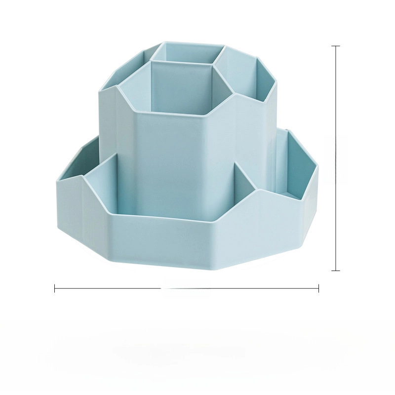 Original Large Capacity Plastic Rotating Pen Holder Storage Box Office Desktop Stationery Organizer Luxury