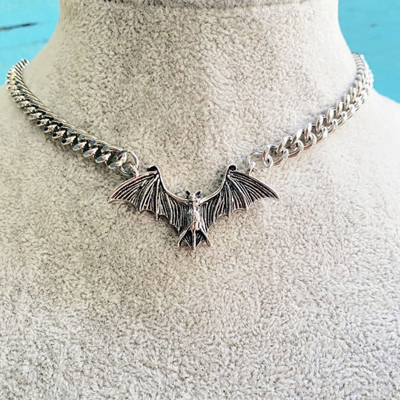 Minnieskull Creative Bat Pendant Gothic Style Handmade Necklace - Minnieskull