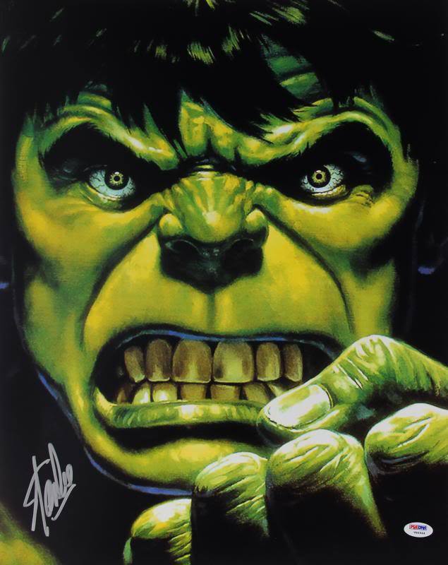 Stan Lee Authentic Signed The Hulk 16X20 Photo Poster painting Marvel Comics Autograph PSA/DNA 2