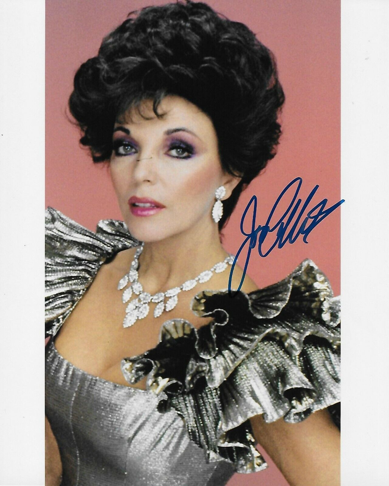 Joan Collins Dynasty Original Autographed 8X10 Photo Poster painting #15 signed @Hollywood Show