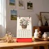 2027 New DIY Diamond Painting Flower Basket Desk Calendar Set 12-Month Flip Calendar Design Monthly Planner Office Desktop Decor