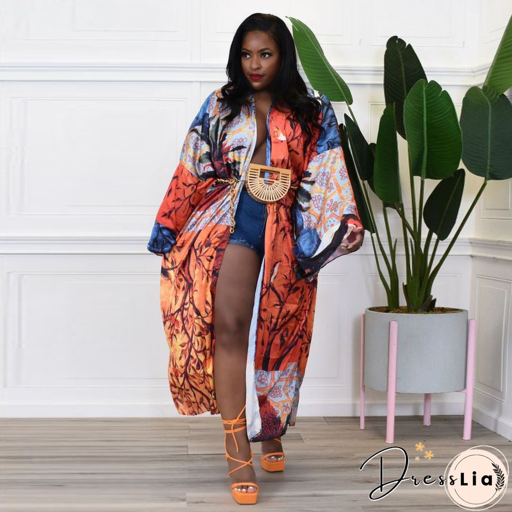 Loose Casual Cover Up Shirts Long Sleeve Cardigan