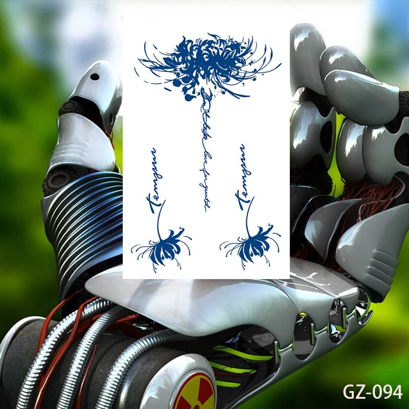 Temporary Waterproof Tattoos Stickers Creative Necklace Flowers Juice Ink Lasting Sexy Girls Arm Neck Waist Buttocks Fake Tatoo