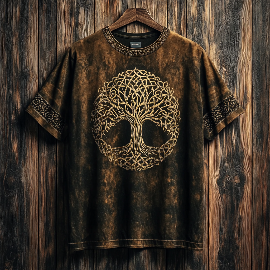 Men's Viking Life Of Tree Vintage Art T-Shirt