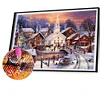 (70*50cm)Xmas Country Scene - Full Round Drill Diamond Painting