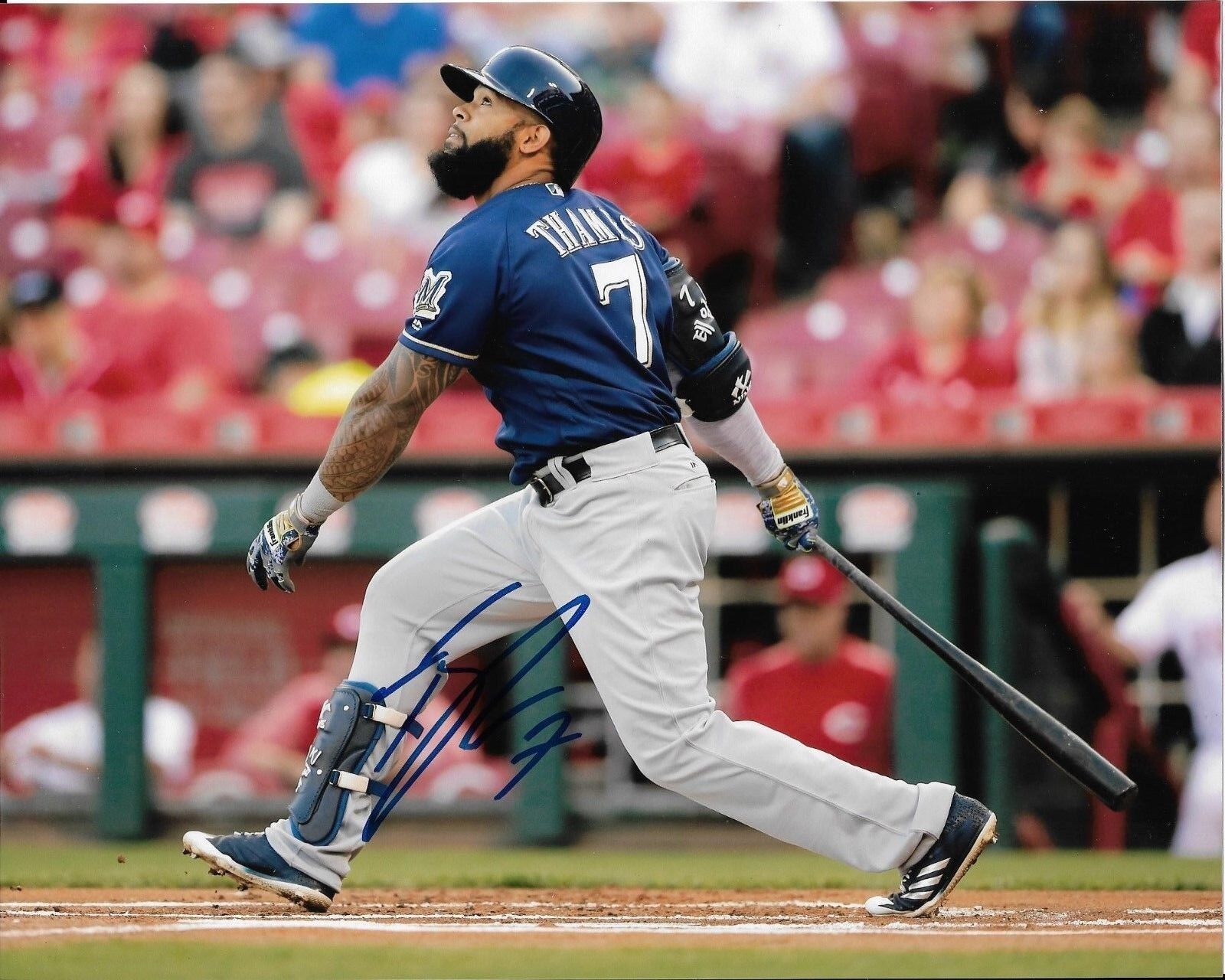 ERIC THAMES signed autographed MILWAUKEE BREWERS 8x10 Photo Poster painting w/COA RARE