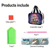 DIY Diamond Art Rhinestone Makeup Bag Crystal Transparent PVC Storage Pack Kit