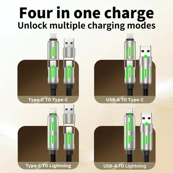 🔥Last Day 49% OFF🔥 - 4-in-1 USB Charging Cable fast charging MAX 240W