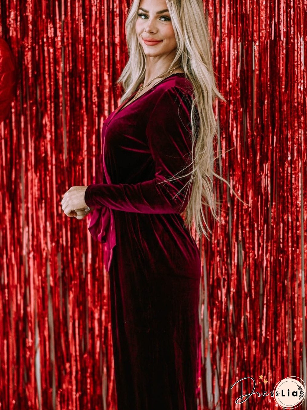 Deep Red Velvet Jumpsuit: Bold Statement