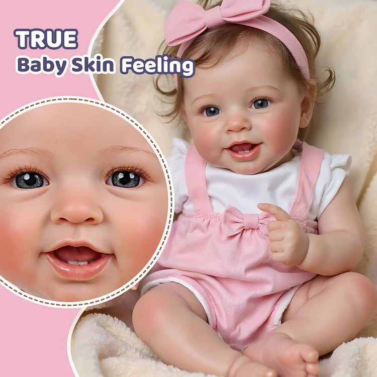 Babeside Vead &ndash; Smiling 20" Little Infant Girl Reborn Baby Doll | Soft Weighted Companion Gift