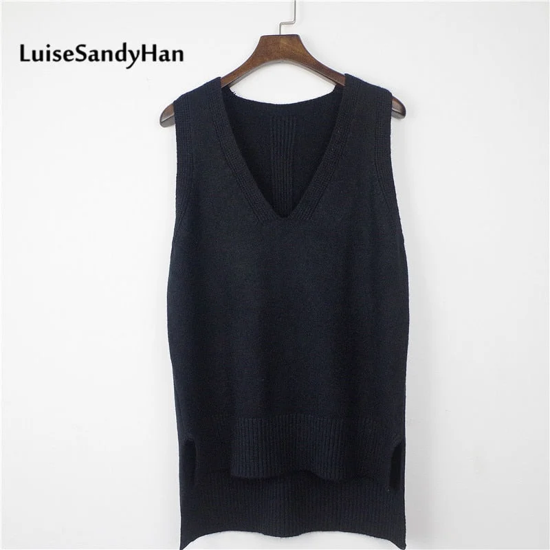 2021 Spring Summer O Neck Women Sweater Vest Sleeveless Knit Female Cotton Soft Elastic Solid Colore Pullovers