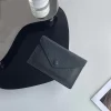 Minimalist Lychee-Grain Envelope Leather Card Holder