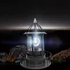 Lighthouse Solar LED Light Garden Outdoor Rotating Beam Sensor Beacon Lamp