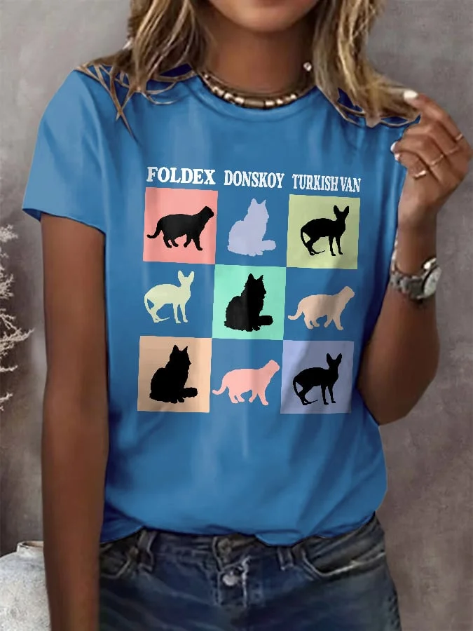 Women's FDT Printed Crew Neck T-Shirt  socialshop