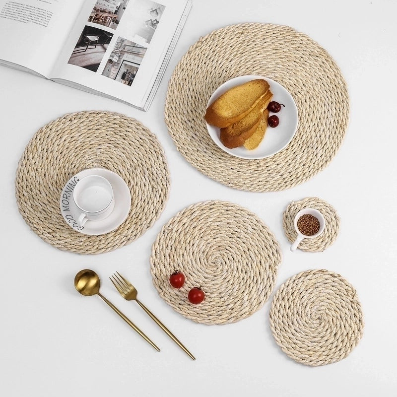 Fashion Solid Color Corn Husk Placemat