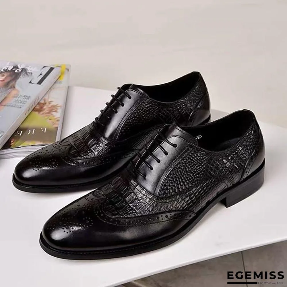 Men's Summer / Fall Daily Oxfords PU Black / Brown | EGEMISS