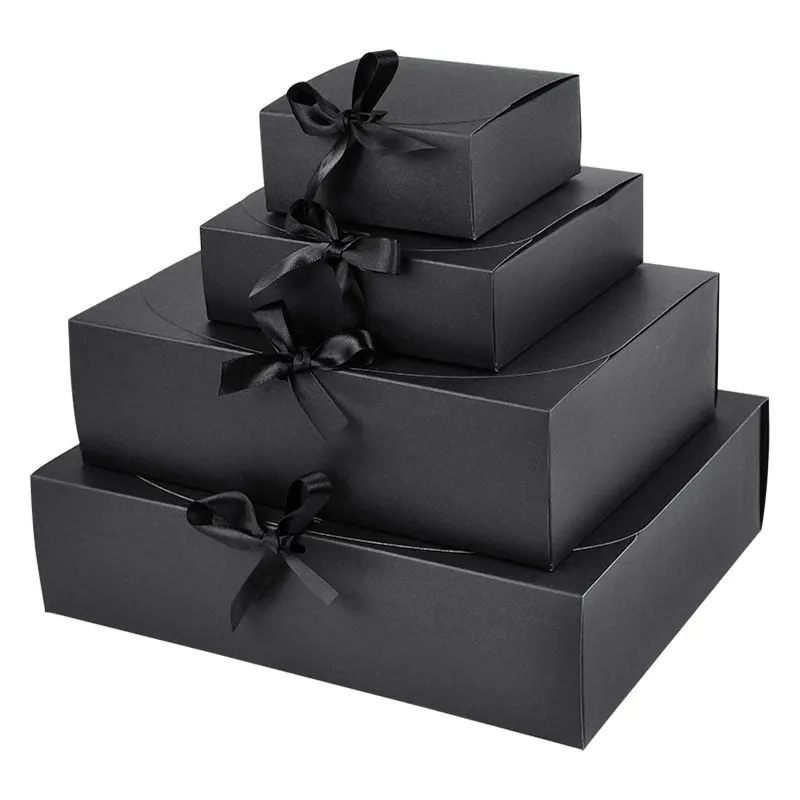 5Pcs White Kraft Paper Gift Box Wedding Birthday Party Hnadmade Cookie Candy Storage Packaging Box Christmas Decoration for Home