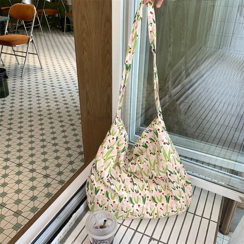 13165 Western Style Fashionable Leopard Print Crossbody Bag Large Capacity Single Shoulder Shopping Bag Fashion Canvas Bag For Women Fashion