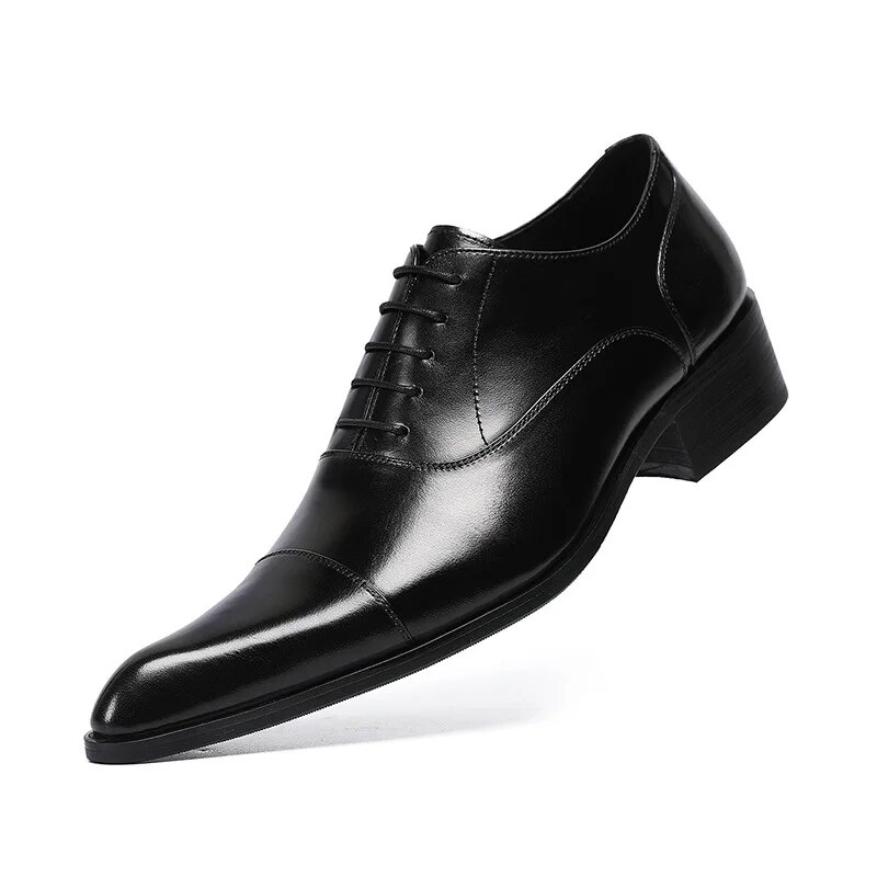 VCSHOES Genuine Leather Business Dress Shoes Men Patent Leather Oxford Shoes For Men