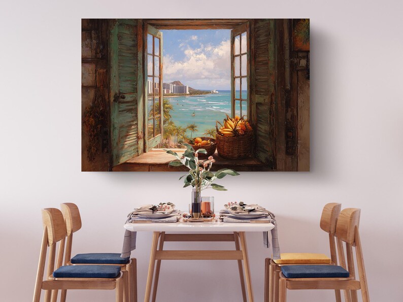 Waikiki Beach Canvas Wall Art