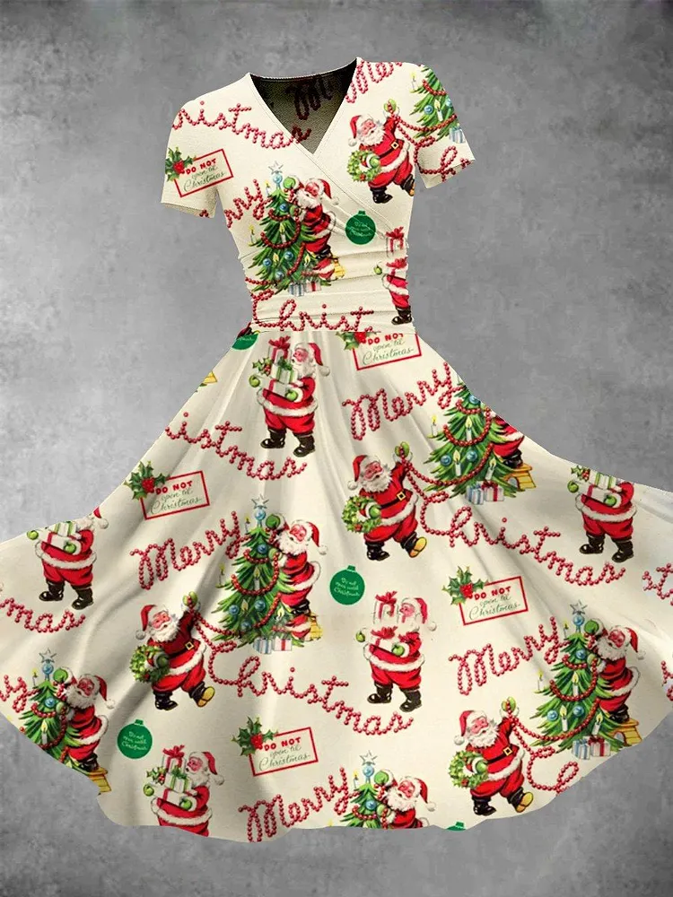 white christmas dresses Vintage Christmas Bamboo Girls’ Cristmas Twirl Dress 12-18 Months main image 0