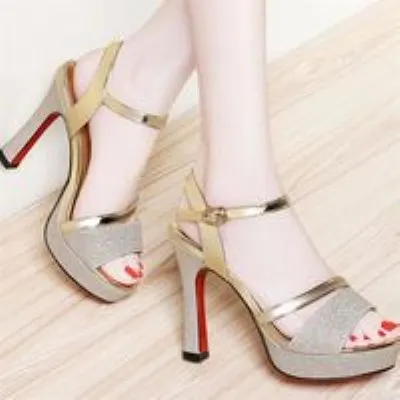 Breakj Breakj Women's 2025 New Summer Temperament And Heel Without Tired Waterproof Table Fashion High Heels
