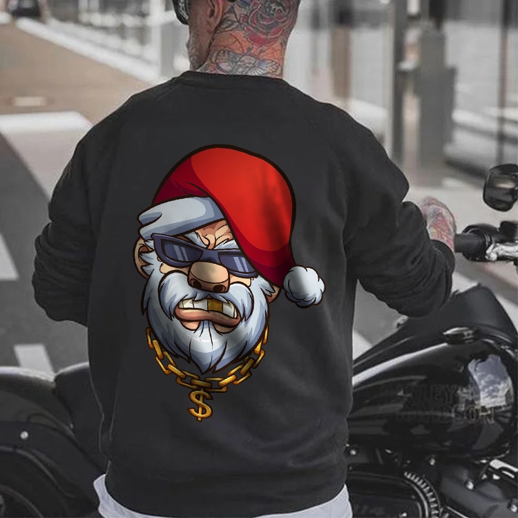 Rapper Santa Claus Christmas Winter Warm Sweatshirt