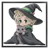 Witch And Cat-14CT Stamped Cross Stitch 29*29cm/11.42*11.42in tapestrymarket