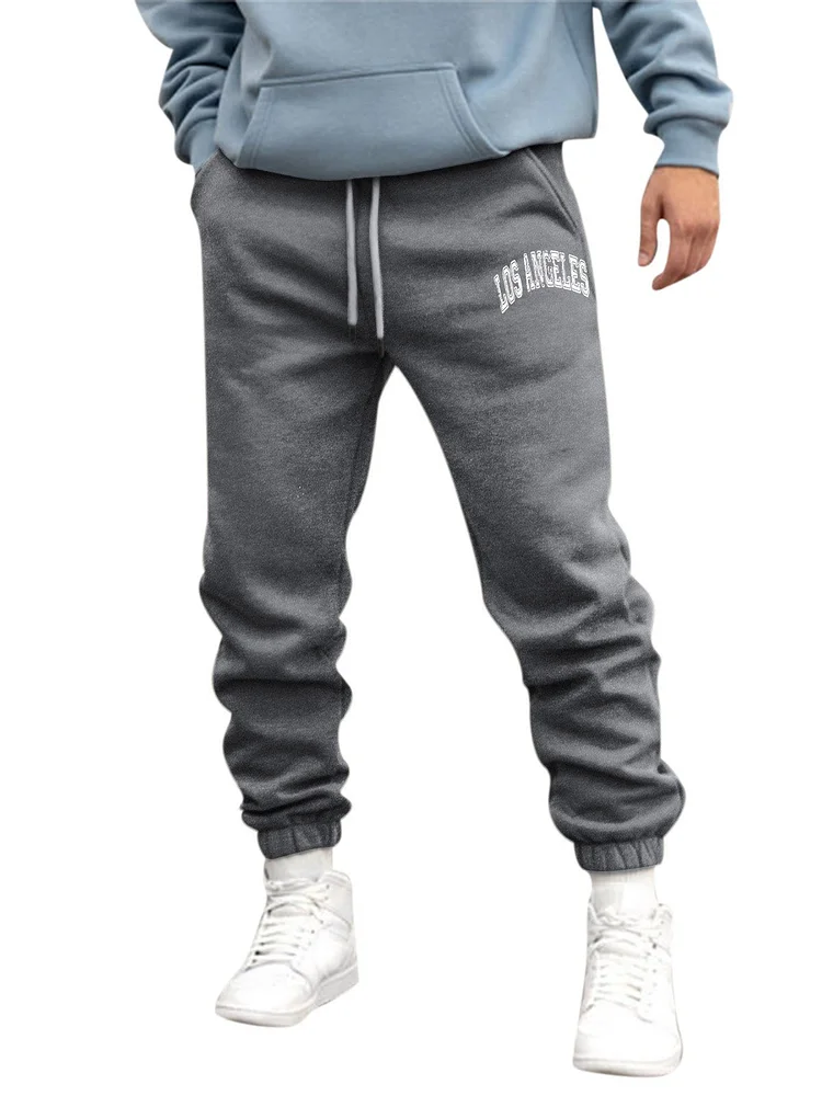 Men's And Women's Solid Color Loose Sweatpants Plus Velvet Sweatpants Leggings Trousers