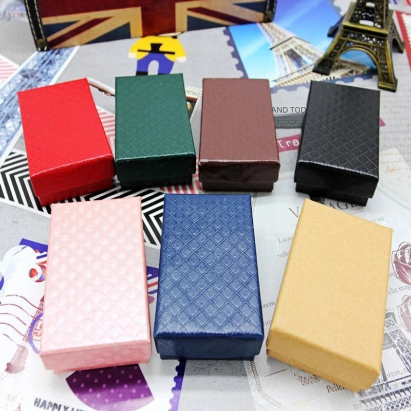 5*8 Jewelry Box Kraft Paper Diamond Necklace Ring Box High-grade Jewelry Packaging Box Hot Stamping