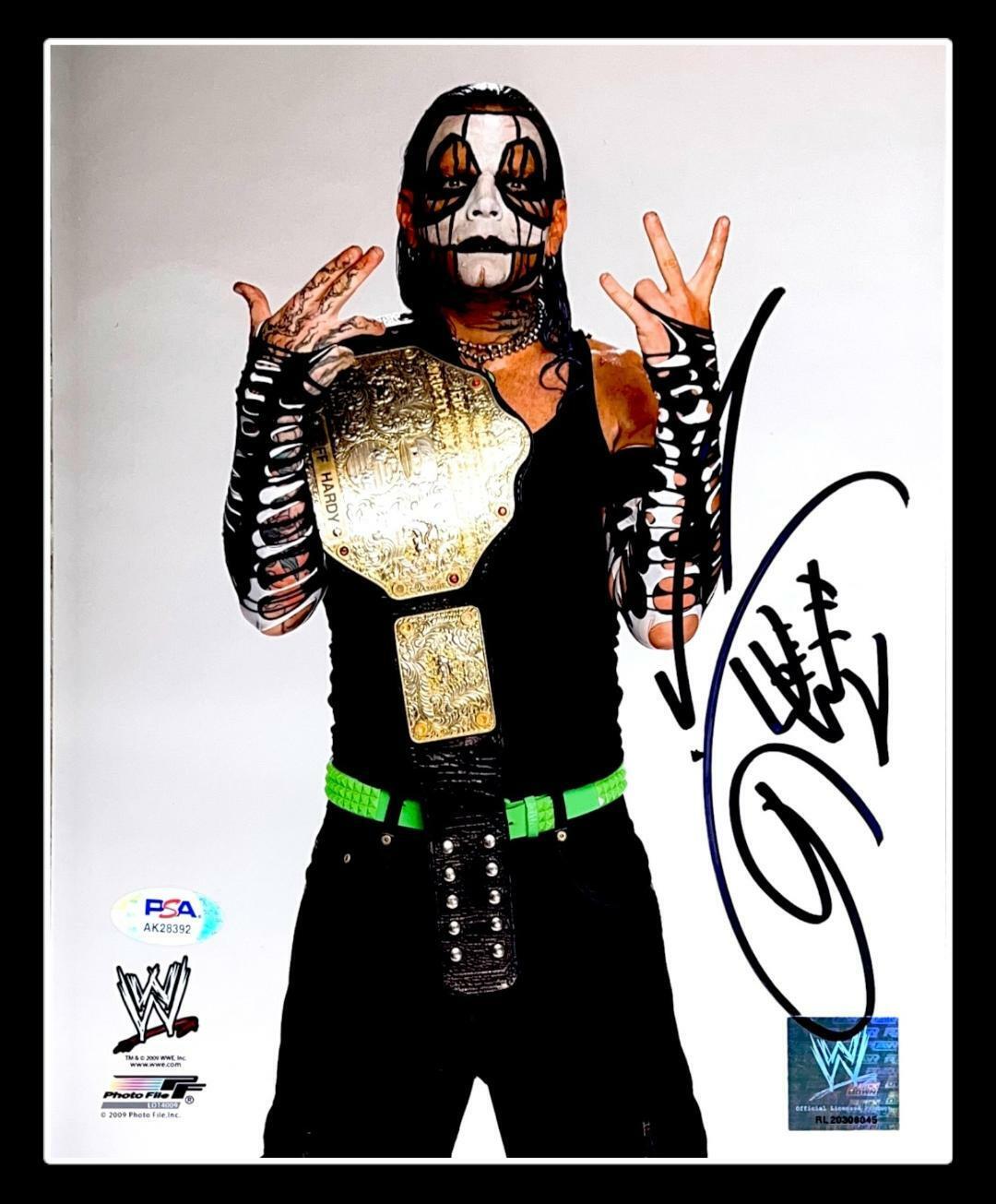 WWE JEFF HARDY HAND SIGNED AUTOGRAPHED 8X10 Photo Poster painting WITH PROOF AND PSA DNA COA 19