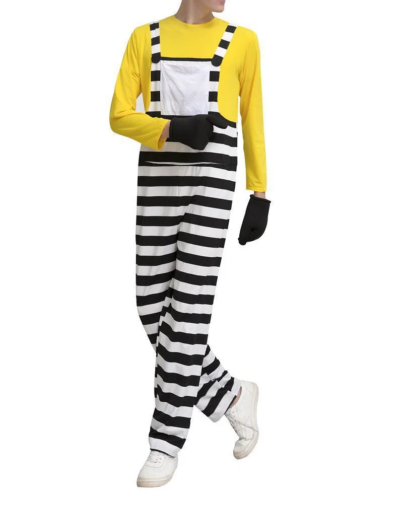 Minion Cosplay Costume Adult Onesies Yellow Jumpsuit