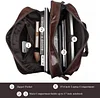 Leder Aktentasche Laptoptasche Herren, Vintage Ledertasche Businesstasche f&uuml;r bis 17 Zoll Laptop, Klassische Echt-Leder Schultertasche Arbeitstasche Messenger Tasche