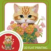 Xmas Acrylic Shaking Head 5D DIY Diamond Art Tabletop Decorations for Home (Cat)