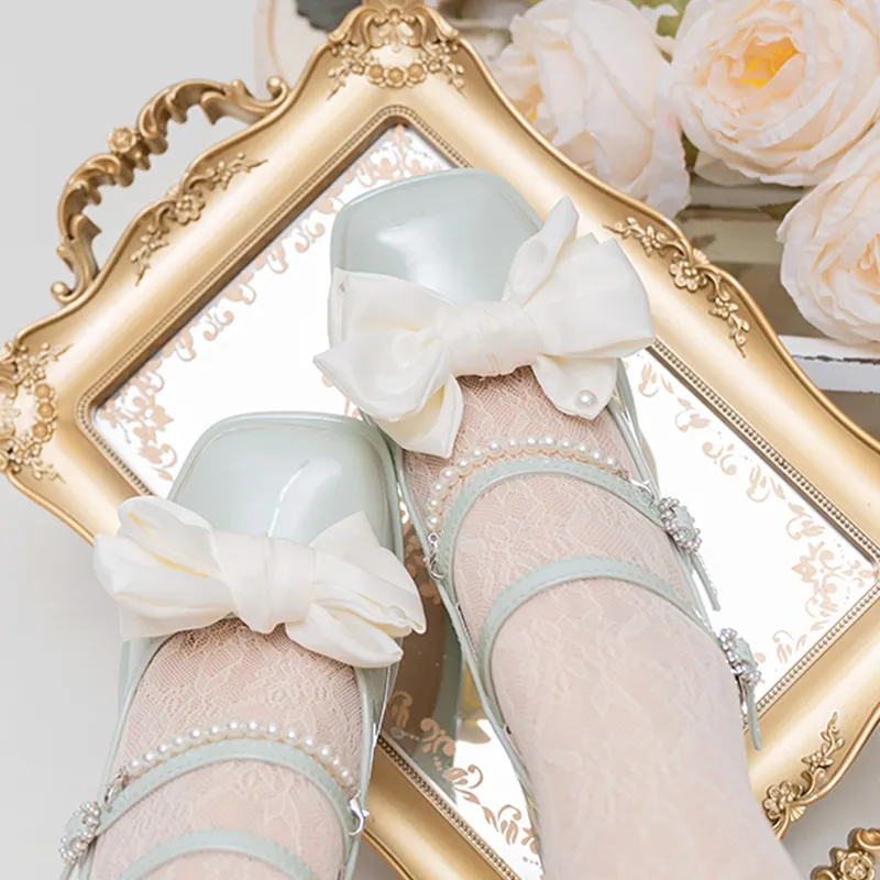Bow Knot Mary Janes Lolita High-heeled Shoes