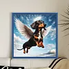Angel Dachshund-11CT Stamped Cross Stitch 40*40cm/15.75*15.75in tapestrymarket