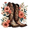 Luxury AB Velvet Diamond Painting Kit -  Cowboy boots and hat