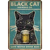 Cat Save Water Drink Beer - Vintage Metal Signs - 20*30cm/30*40cm