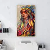 DIY Round Diamond Painting Aboriginal Women Rhinestone Home Decor Mosaic