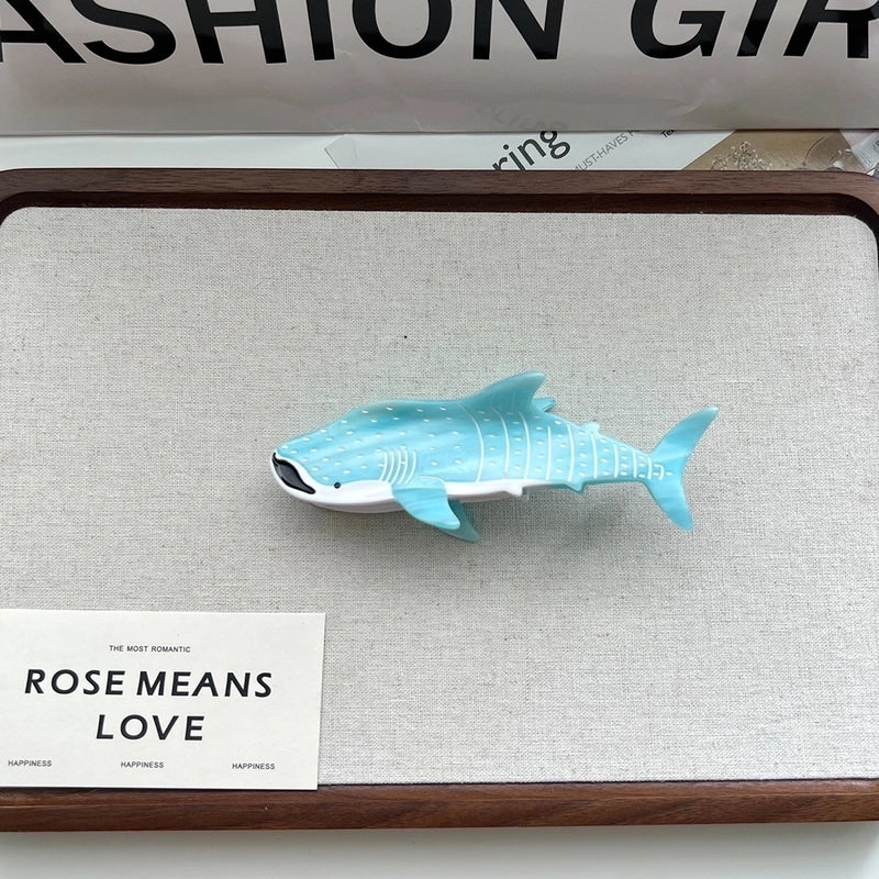 Women’s Funny Marine Style Shark Whale Acetic Acid Sheets Hair Claws