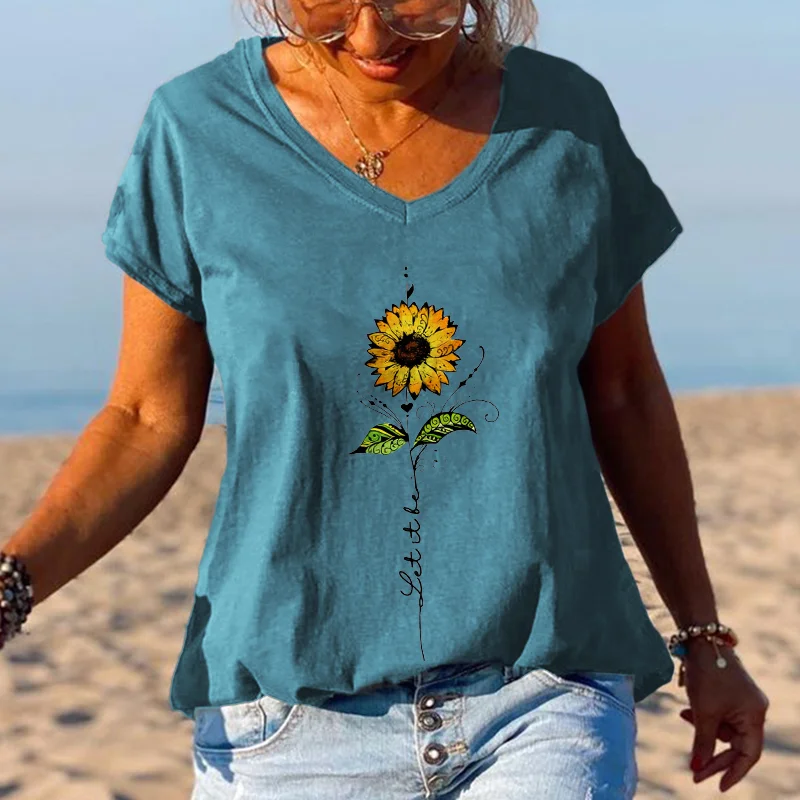 Let It Be Printed Sunflower T-shirt
