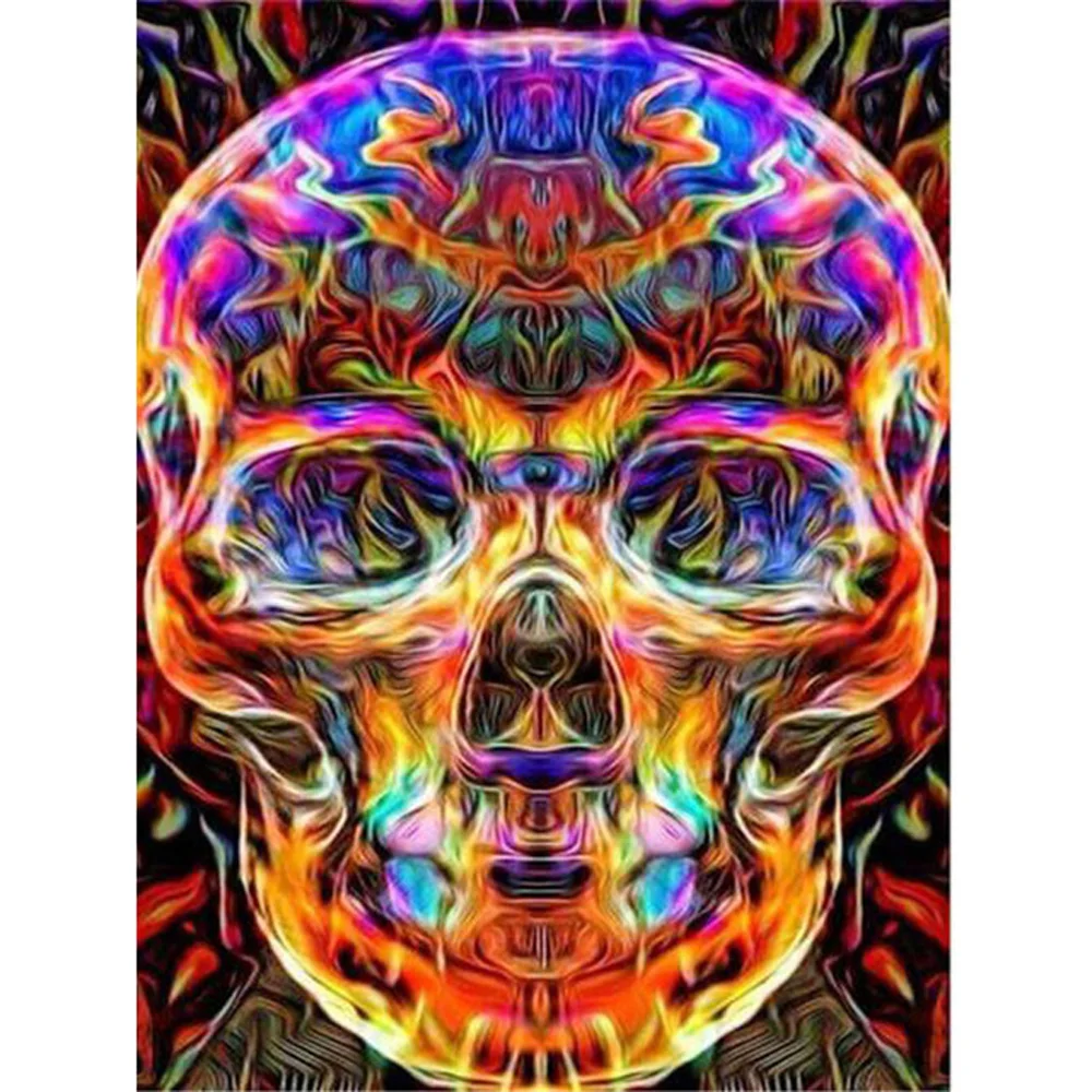 Diamond Painting - Full Round/Square Drill - Skull Head(30*40 - 50*60cm)