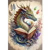 (Big Size)Counted Dragon Is Reading - 14CT Counted Cross Stitch - 40*60cm