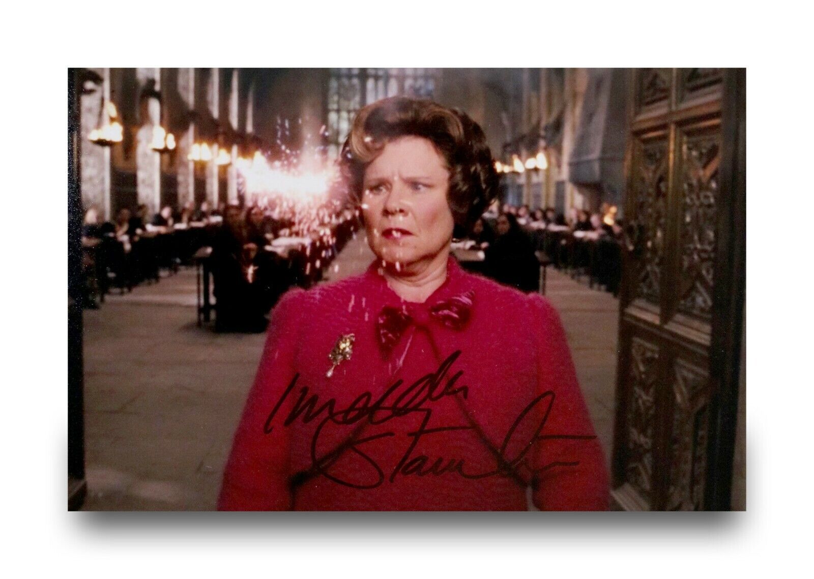 Imelda Staunton Signed 6x4 Photo Poster painting Harry Potter Dolores Umbridge Autograph + COA